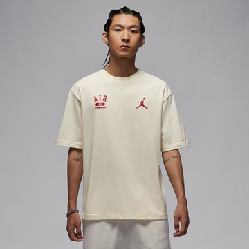 NIKE 短袖上衣 男款 運動 AJ 喬丹 AS M J SS CREW OS GCEL 米白 HQ1575-113