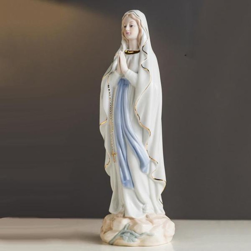 イエスキリスト像彫刻聖母マリア小像置物クリスチャンカトリック聖地オブジェクト現代の家庭のセラミック装飾装飾品教会用品 | LINEショッピング