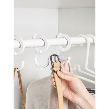 多功能衣柜掛包包掛鉤S型勾子毛巾卡夾鎖扣掛鉤神器廚房塑料卡扣
