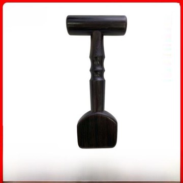 紫光檀黑檀木20厘米手杖鏟撥筋點穴刮痧按摩器背部升陽鏟搟筋棍