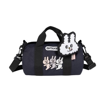 【OUTDOOR】Bunni Konbiny聯名波士頓圓筒包-黑色 OD163147BK