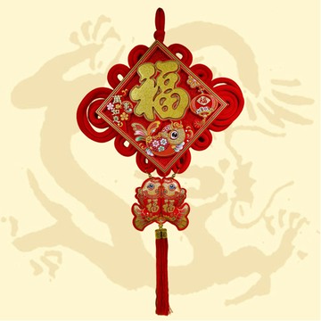 富貴福魚中國結吊飾 95公分