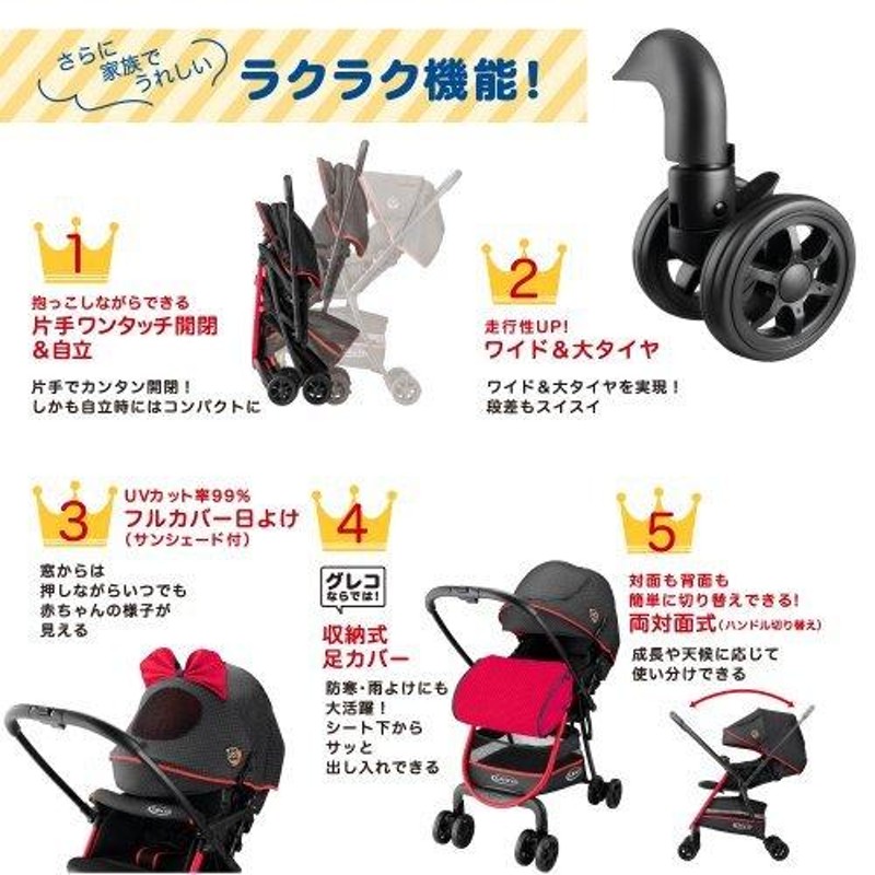 GRACO (グレコ) 軽量ハイシートベビーカー シティライトRアップ ...