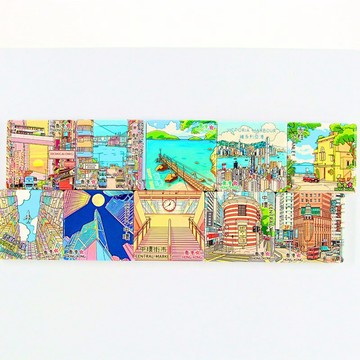 陶瓷磁石貼 -維多利亞港|怪獸大廈|堅尼地城|西環|中環|灣仔 手信