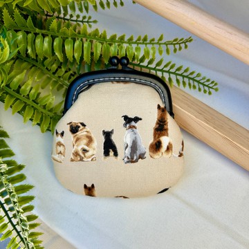 【狗狗的背影】 零錢包#小口金包#可愛#日系#收納