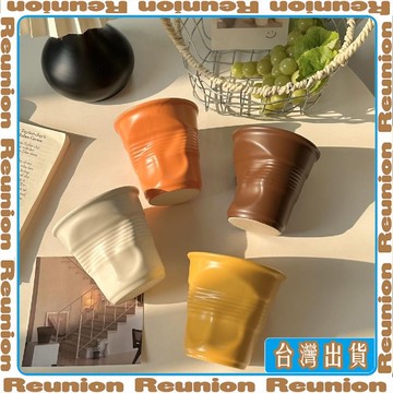 🏠臺灣出貨🏠Reunion✔多巴胺色系咖啡杯高顏值陶瓷水杯早餐牛奶杯家用辦公室茶杯主人杯