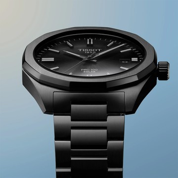 TISSOT 天梭錶 PRC 100系列 Solar太陽能腕錶 男錶 手錶-T1514223305100/39mm 黑