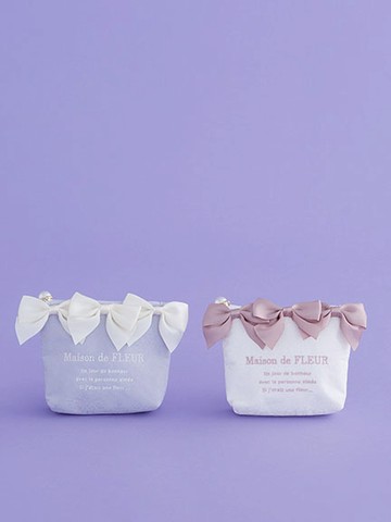 甜美蝴蝶結排列造型迷你收納包(08000628600) - Maison de FLEUR