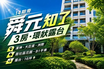 舜元知了｜11期大三房平車環繞露台｜洲際漢神水湳｜台中市北屯區四平路