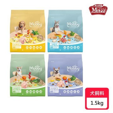 【Mobby 莫比】自然食犬糧系列-1.5kg〔C30/C27/L25/C25〕(幼母犬/成犬/低卡關節/犬飼料/犬乾糧)