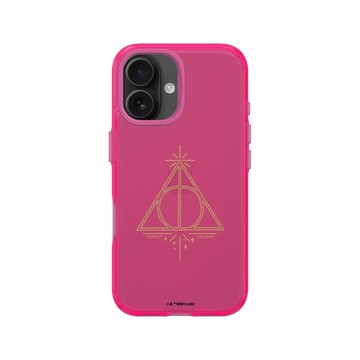 iPhone 16 Clear 粉漾桃 - 哈利波特 Harry Potter - 圖騰系列：死神的聖物