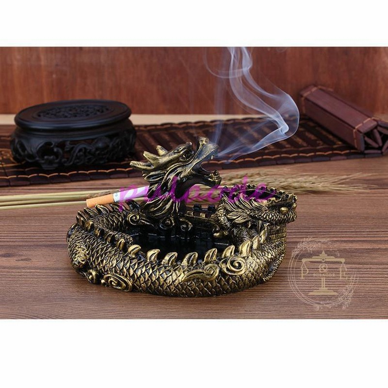 灰皿 おしゃれ かっこいい 高級 ギフト ドラゴン 龍 竜 鹿 浄化