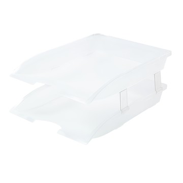 佳斯捷 達克公文架 透明文件收納架 A4辦公桌面整理架  顏色隨機  2層