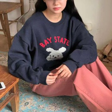 正韓女上衣 刷毛長袖T恤FIE1167-創翊韓都