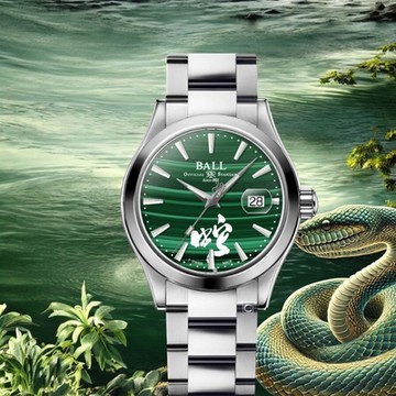 BALL 波爾錶 Engineer III 蛇年限定孔雀石機械錶 男錶-40mm綠 NM9026C-S47-MAL