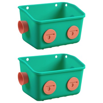 小麥購物 多功能收納掛籃 L2166  2個  22 x 13 x 13.5cm  綠色