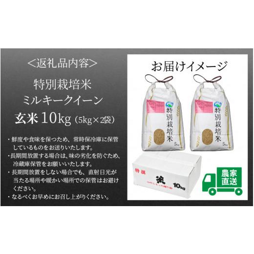 ふるさと納税 福井県 あわら市 令和5年産新米 ミルキークイーン 玄米 10kg(5kg×2袋） 特別栽培米 農薬不使用 化学肥料不使用 ／ 高品質 鮮度抜群 福井県産 ブ…