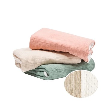 Babe Cosset 豆豆棉紗安撫毯75x100cm(禮盒包裝 附提袋)萬用巾 彌月禮