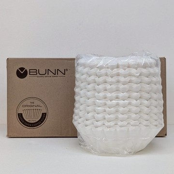 BUNN 咖啡濾紙 24.3cm 適 12杯 美式咖啡機濾紙 蛋糕型 單箱1000入 Coffee Filter 標配1000張(500入*2袋)/1箱_CC3