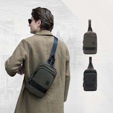 防盜斜跨包 胸包 休閑學生包 黑色 灰色