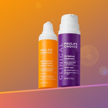 進階早C晚A【寶拉珍選】C25瞬效亮白淡斑精華+1%A醇逆齡精華