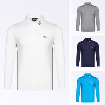 春秋高爾夫服裝男長袖休閑polo衫T恤戶外運動透氣速干時尚潮上衣