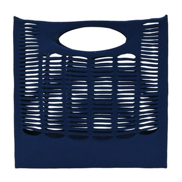 [平輸版]ISSEY MIYAKE 三宅一生 GG系列 MOKKO 手提袋(小)-藏青