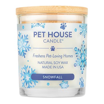 PET HOUSE 室內除臭寵物香氛蠟燭 冬季雪花 100%全天然黃豆蠟 可重複使用 連續使用時間長達60小時以上  255g  1罐