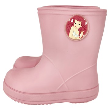 THE LITTLE MERMAID 小美人魚 立體造型飾釦中筒輕量兒童雨鞋 323513 355g  粉色  15~20cm