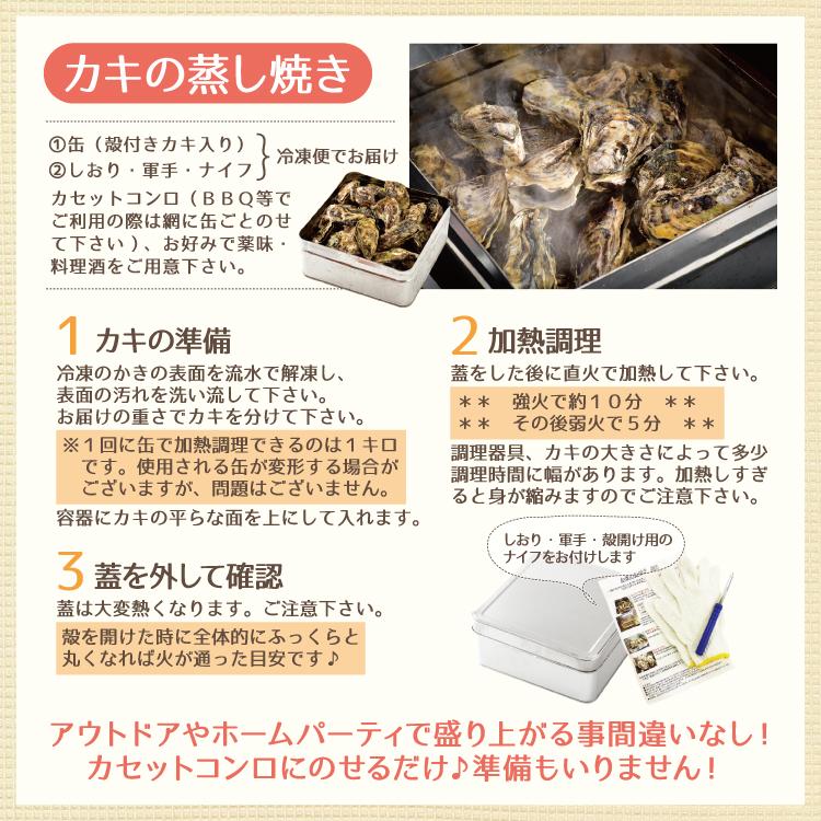 お歳暮 ガンガン焼き 海鮮 BBQセット バーベキューセット 牡蠣缶 3kg 30〜40個 かき カキ