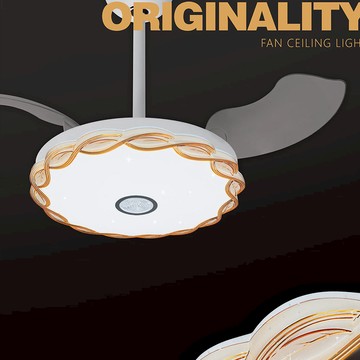 【台灣認證】隱形吊扇燈黑白兩色  L11-FB2404SD、L11-FB2404SB