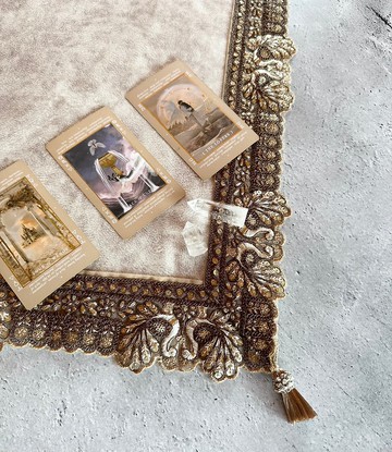 奢華　由日本占卜師　純手工製作的　塔羅牌桌布　Made in JAPAN