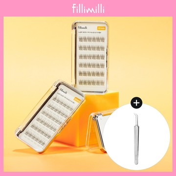 Fillimilli No Glue Point Piece Eyelash (+Tweezers) (4 Types)
