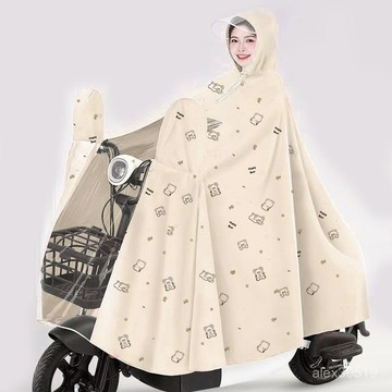 🍒臺灣最低價🍒電動車雨衣女款單人可愛長款全身防暴雨加厚加大電瓶車專用雨披男