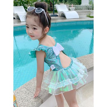 兒童泳衣女孩公主裙式2026新款洋氣女童泳裝網紅女寶寶三歲泳衣褲