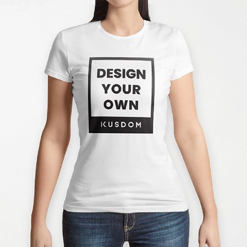 高檔純棉圓領女装T恤