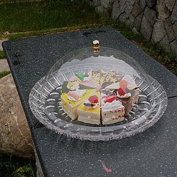 超市水果試吃盤托盤零食自助餐展示盤保鮮盒帶蓋PVC透明蓋子圓形