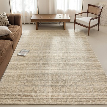 北歐家用客廳地毯地墊大面積全鋪防水防滑可擦洗高級感臥室床邊墊[DD190109]