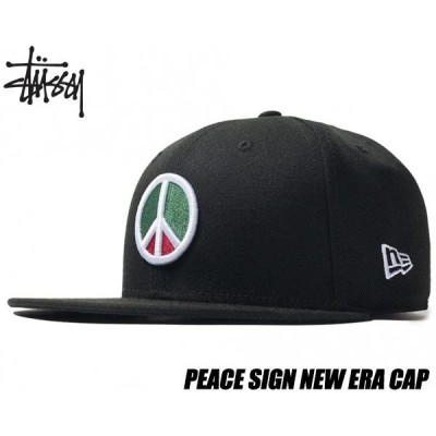 ステューシー キャップ STUSSY PEACE SIGN NEW ERA CAP BLACK 131877 ...