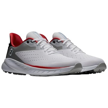 FootJoy 男款 FLEX XP 高爾夫球鞋 56277  25cm  白色 + 黑色 + 紅色