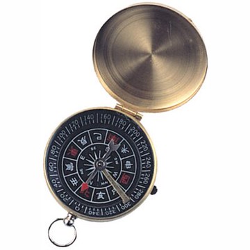 【文具通】Life 188#徠福台製金色指南針45mm P2040028