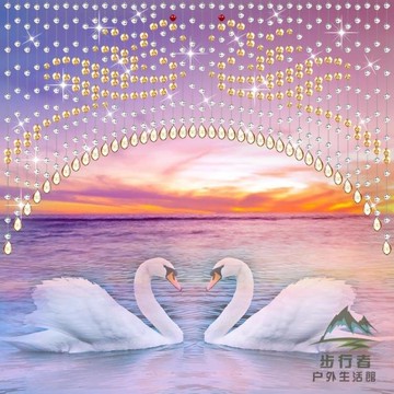 水晶珠簾客廳臥室成品半掛簾子免打孔