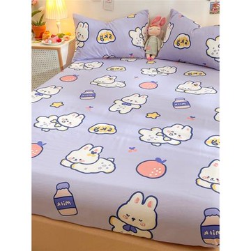 清新純棉床笠單件全棉床墊套防滑固定席夢思床墊保護套床罩防塵罩