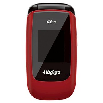 Hugiga 鴻碁國際 公司貨 大螢幕4G單卡折疊手機/長輩機 A38  碧璽紅