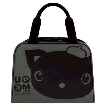 UnMe 餐袋  方便攜帶  超大容量  持久耐用  吸濕透氣  可愛印圖  1入  深灰  23cm-17cm-14cm