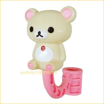 asdfkitty可愛家☆日本san-x懶熊懶妹/拉拉熊妹/牛奶熊全身立體造型車用後座掛勾-日本正版商品