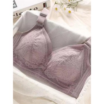 大碼內衣女蕾絲性感無鋼圈防下垂大胸顯小胸罩全罩杯聚攏上托文胸