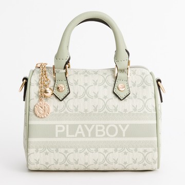PLAYBOY - 迷你波士頓包附長背帶 Miss Bunny系列-綠色(541-2301-40-6)