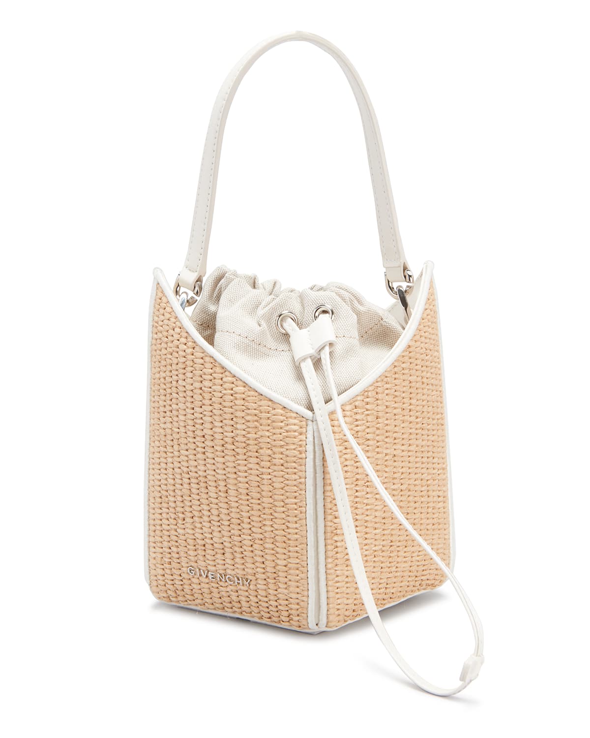 Mini Cutout Drawstring Bucket Bag