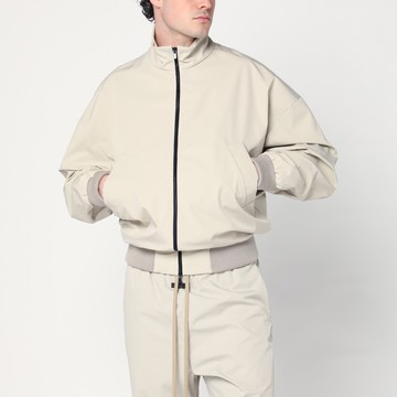 Bomber jacket with zip in nylon blend